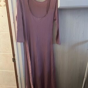 Old Navy Ribbed Scoop-Neck Maxi Dress - Mauve